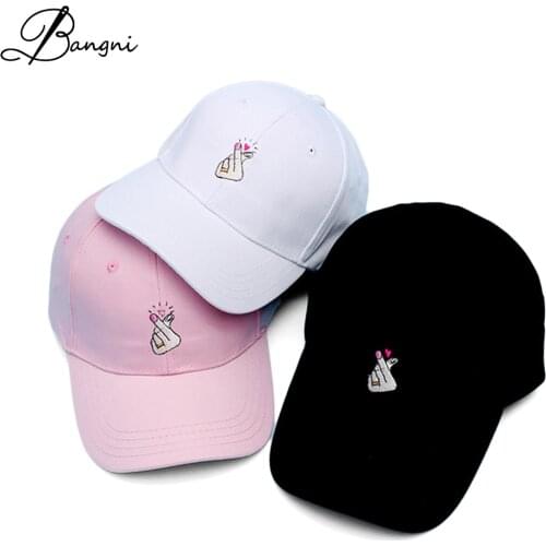 Fashion Kpop Baseball Cap Finger Fish Owl Cactus Chips Embroidery Snapback Cap Hats For Women Black Pink Gorra Bone Casquette