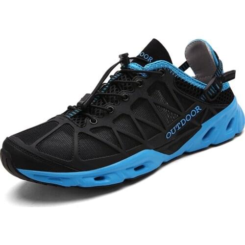 Men Breathable Hiking Shoes Women Outdoor Sport Shoes Durable Camping Trekking Climbing Shoes Non Slip Unisex Hiking Sneakers