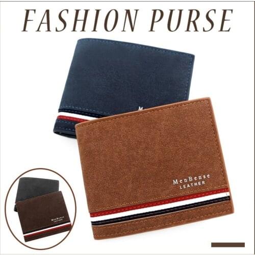 Men Wallet Leather Business Foldable Wallet Luxury Billfold Slim Cowhide Credit Card Holder Inserts Coin Purses 2021 Mens Purse