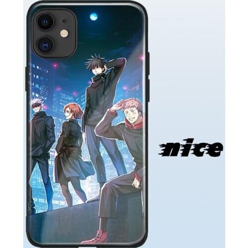 Jujutsu Kaisen Anime Glass Soft Silicone Phone Case FOR IPhone SE 6s 7 8 Plus X XR XS 11 12 Mini Pro Max Sumsung Cover Shell