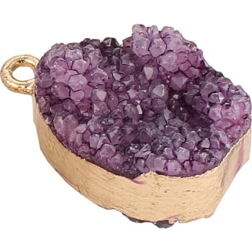 Irregular Nature Stone Pendant DIY Necklace Bracelet Girl Gift