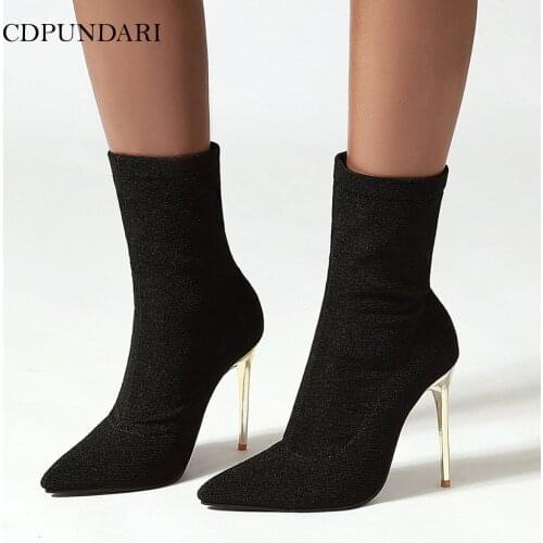 Sexy Thin Heels Ankle boots for Women Super High heels boots shoes woman Ladies Autumn Short boots Party shoes woman
