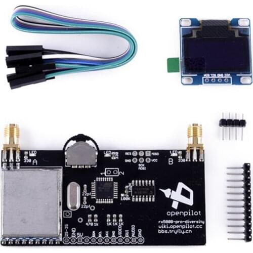 FPV RX5808 Pro Receiver 5.8G 40CH Diversity OLED Display for fatshark antenna Racing drone switch siginal between 2 receivers