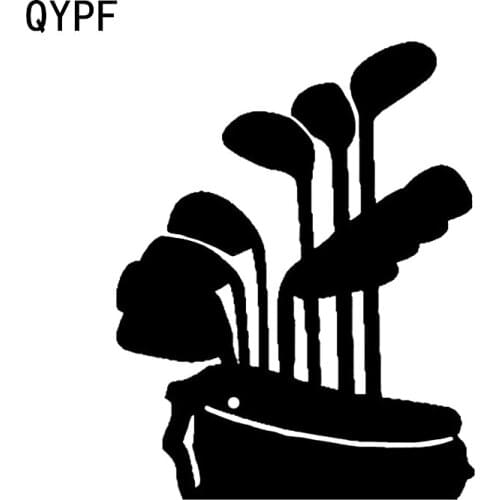QYPF 11.2*14.4CM Golf Bag Grips Balls Decor Car Sticker Silhouette Vinyl Accessories Motorcycle C16-1470