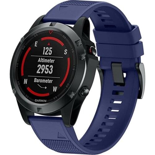 Silicone Watch Strap For Fenix 5/Fenix 5 Plus/Garmin Forerunner 935/Approach S60/Quatix 5 22mm Smart Watch Replacement Wristband