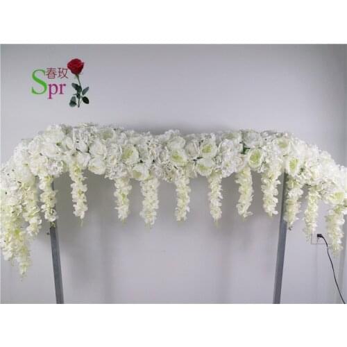 SPR 2m/lot wedding small road lead flower arch wall stage backdrop decorative wholesale artificial flower table centerpiece
