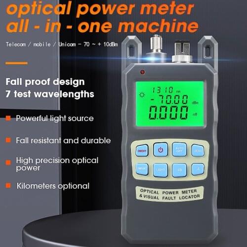 COMPTYCO AUA-80A All-IN-ONE Optical Power Meter with Visual Fault Locator optical fiber tester 5KM 10km 20KM 30km VFL