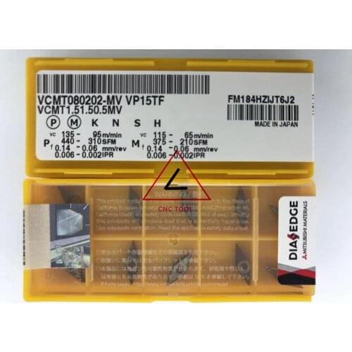VCMT 080202 -MV VP15TF 10pcs original Mitsubishi turning insert DIAEDGE