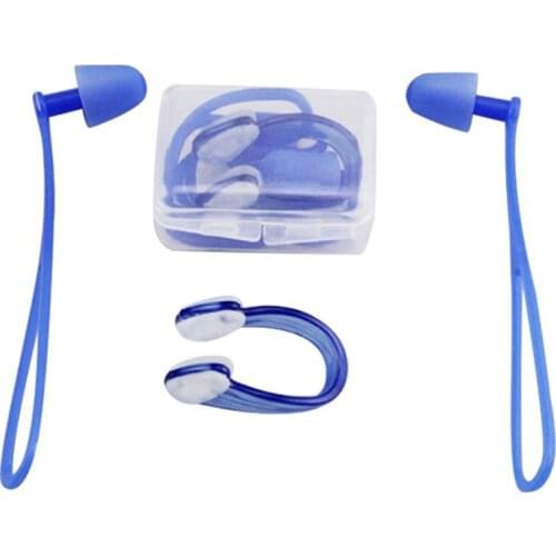 Waterproof Silicone Swimming Ear Plugs Nose Clip Set Box Packed Earplug For Surfing Diving And Learning Swimming N