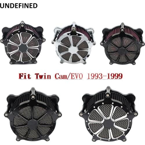 Air Filter Intake Cleaner Venturi Contrast Cut For Harley Twin Cam & EVO 1993-1999 Touring Road King Glide Dyna Softail Fat Boy