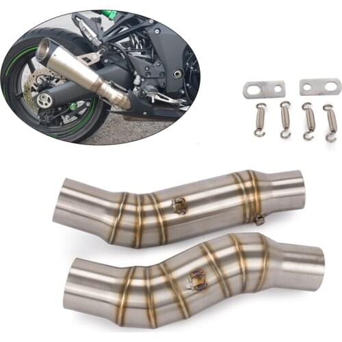 For Kawasaki Z1000 Z1000SX Ninja 1000 1000SX Exhaust Pipe Motorcycle Mid Link Tube Slip On 51mm Mufflers L R Reserve Catalyst