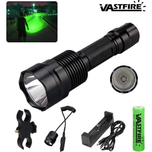 C12 GREEN LED L2 Tactical flashlight most powerful USB Rechargeable Linterna Hunting flashlight Torch Waterproof for 18650
