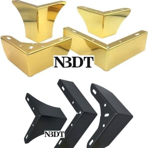 2Pcs/Lot European Gold Matte Black L Sofa Feet Bathroom Cabinet Coffee Bar Cupboard