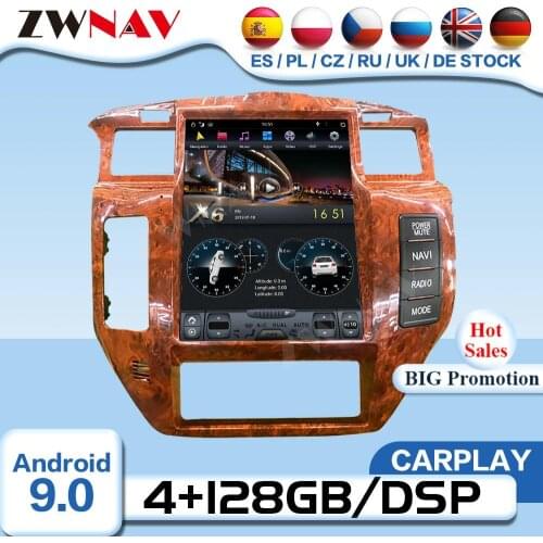 4+128G DSP Carplay Tesla Screen Android 9.0 Video Player For Nissan Patrol 5 Y61 GPS Car Radio Receiver Audio Stereo Head Unit