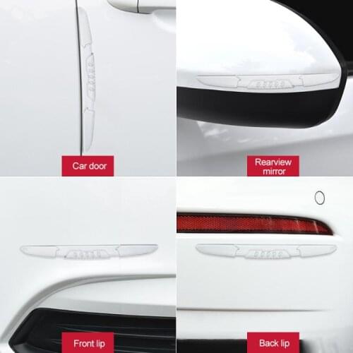 4PCS Car Body Anti-scratch Sticker Decorative Anti-collision Tape Car Door Edge Scratch Protector Sealing Strip Guard Trim