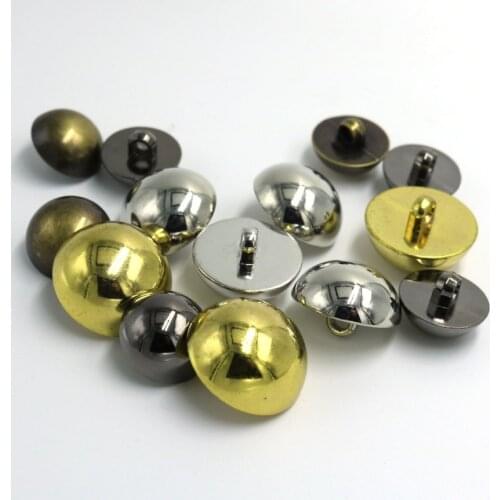 50pcs Plastic plating button gold/silver/gun black/bronze mushroom head button coat sweater dust coat shirt button