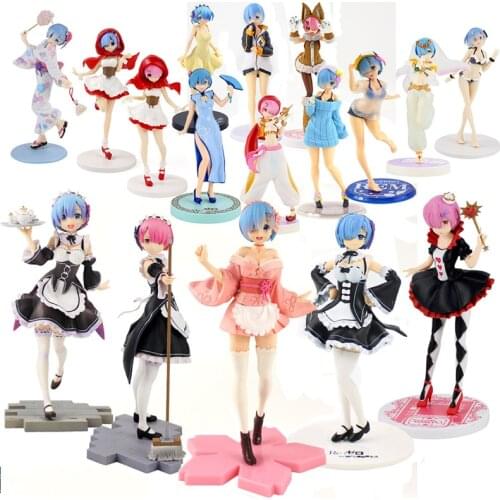 Anime Re:Life In A Different World From Zero Rem Ram kimono Girl Action Figure Toy Collection Model Toys Gift Doll With Box All