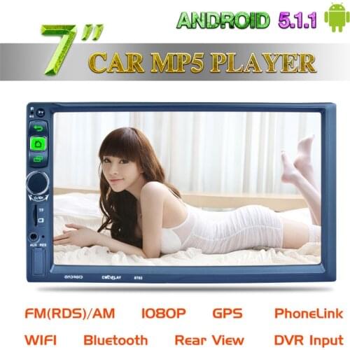 Android 5.1.1 Car Media Player Bluetooth A2DP Touch Screen Wifi GPS Navigation Stereo Audio 2DIN Built in European map