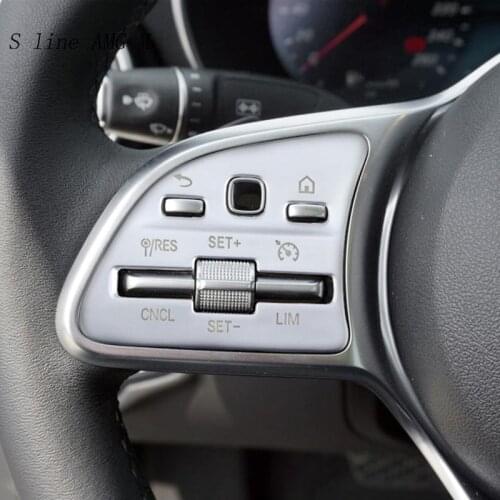 Car Styling Steering Wheel Button Sequins Cover Sticker Trim For Mercedes Benz W177 W205 W213 W247 W167 Interior Modified Decals