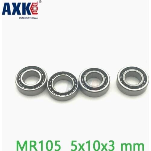 Axk 10 Pcs Mr105 Open Bearing Open Mr105 5x10x3 Mm Miniature Ball Bearings L-1050zz