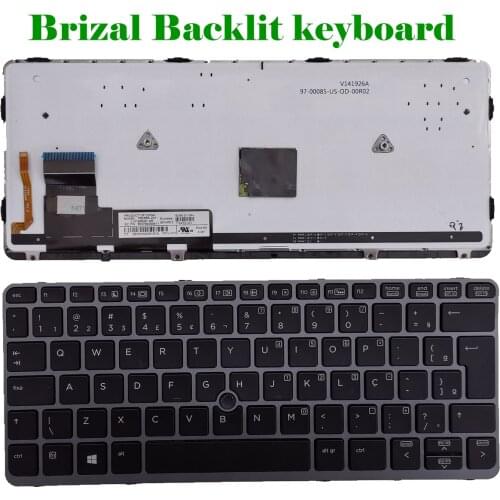 Brazil Brazilian backlit keyboard for HP EliteBook 820 G1/820 G2 762585-201 776452-201