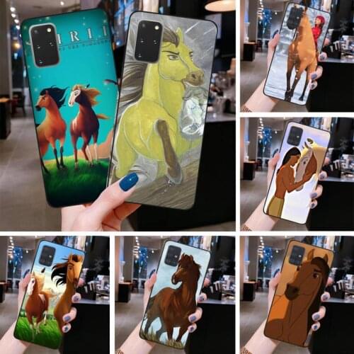 Spirit Stallion Cimarron Horse Phone Case for Samsung S20 plus Ultra S6 S7 edge S8 S9 plus S10 5G lite 2020