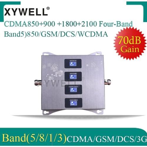 Four-Band CDMA850/900/1800/2100mhz Mobile Signal Booster 4G Cellular Amplifier GSM Repeater 2G 3G 4G Booster CDMA GSM DCS WCDMA
