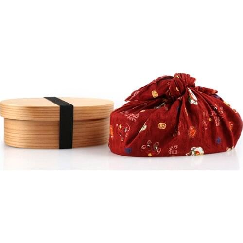 Japanese-style Student Food Bento Travel Storage Box Eco-friendly Tableware Wooden Lunch box Christmas present