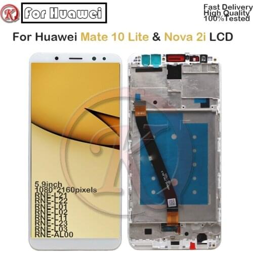 5.9''Display For Huawei Mate 10 Lite LCD With Frame Touch Panel Screen Digitizer For Huawei Mate Nova 2i Pantalla