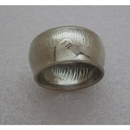 Peace Coin Ring Date Inside Handmade Ring In Sizes 9-16