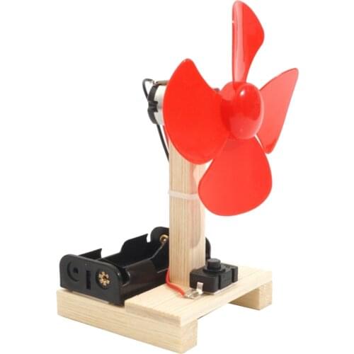 DC Motor Kit DIY Mini Electric Motor Shaft Blades Propeller, Science Projects Desk Stand - School Laboratory Supplies