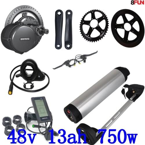 Bafang BBS02 750W 48V 8Fun Bike Electric Motor Kit Motor Bicycle Electric With 48v 13ah Electric Bike Battery with 54.6v charger