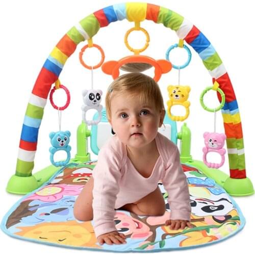 Baby Play Mat Play Piano Gym Mat Rack Newborn Music Fitness Rack Play Crawling Mat can be folded up Early Educational Toy