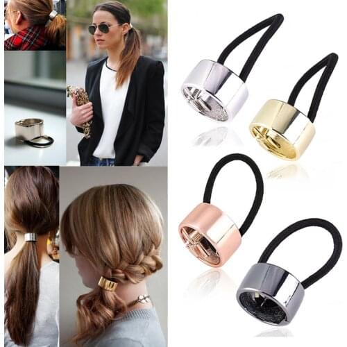Metal Hairpins Fixed Ponytail Girls Elastic Rope Hair Clips Twist Claw Gold Hair Accessories for Girls Women