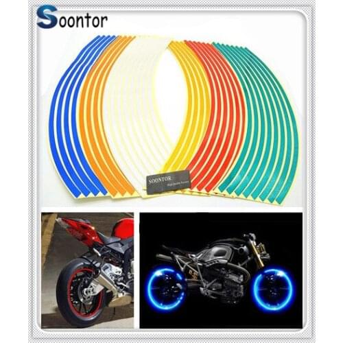 2018 Strip Motorcycle motorcross Wheel Sticker Reflective Decal Rim Tape for SUZUKI GSXR750 RGV250 V-STROM KTM RC125 125 1290