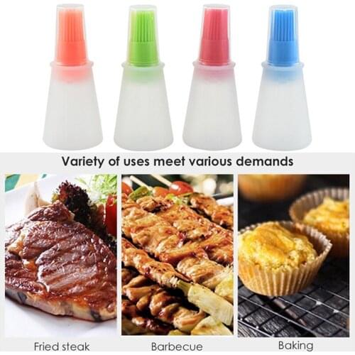 Portable High Temperature Resistant Silicone Bottle Brush Brush Oil Brush Household Baking Oil Brush Pancake Brush Oil BBQ Tool