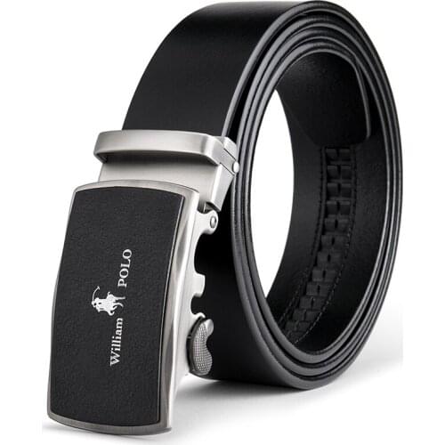 Williampolo mens leather business automatic buckle belt young and middle-aged casual cowhide Belt 096-097-099P