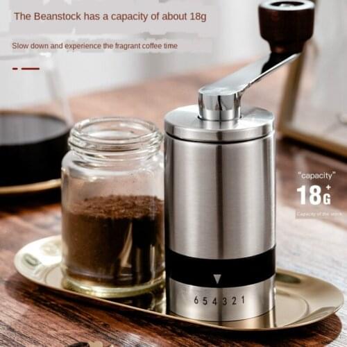 Ceramic mold core stainless steel manual coffee bean grinder powder evenly, household hand-held bean grinder small and portable