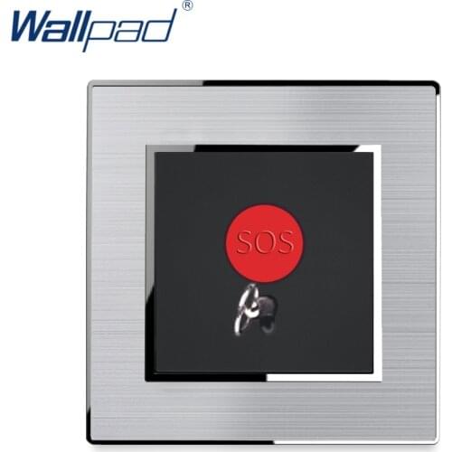 SOS Switch Stainless Steel Panel With Silver Border Wallpad Wall Switch