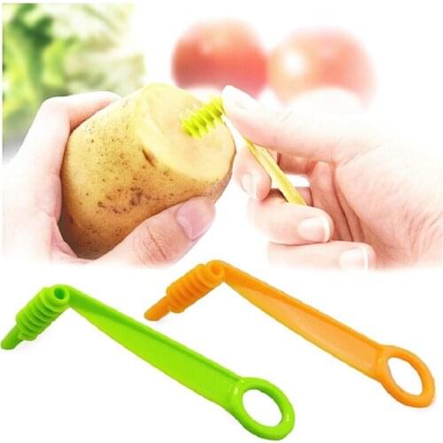 1pcs Potato Tower Spiral Manual Spiral Screw Slicer Plastic Carrot Cucumber Vegetables Spiral Knife Kitchen Tools