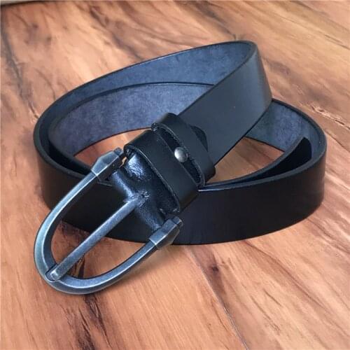 Super Thick Genuine Leather Men Belt Vintage Pin Belt Buckles For Men Ceinture Homme Jeans Male Belt Leather belt Men MBT0507