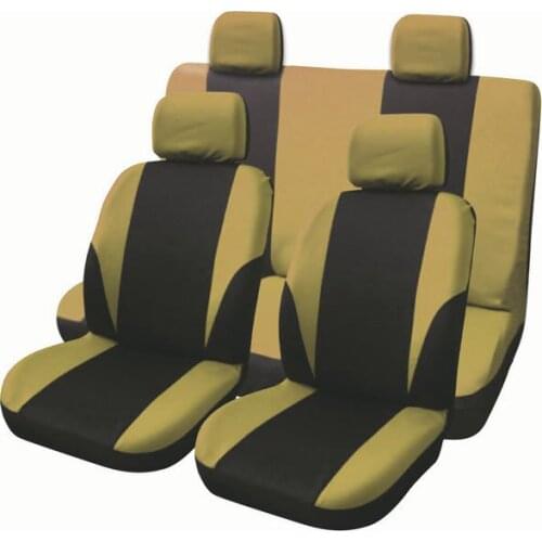 Universal Car Seat Cover Set 8Pcs Seat Covers Front Seat Back Seat Headrest Cover Mesh Black and Gray 6 Styles Optional