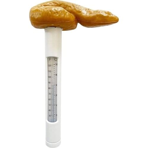 Funny Pool Thermometer Floating Poop Prank Pool and Hot Tub Thermometer Outdoor R7UB