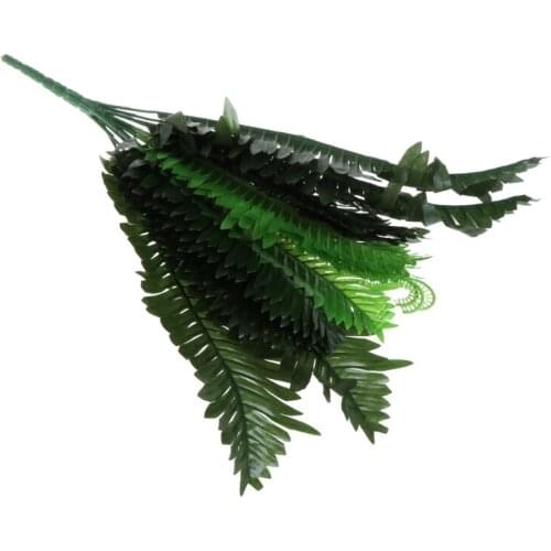 1 Bunch 18 Heads Artificial Silk Plants Cycas Palm Tree Garden Home Decoration