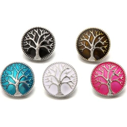 10pcs/lot Interchangeable Tree Snaps Jewelry 18mm Snap Button For Bracelet Or Necklace Pendant