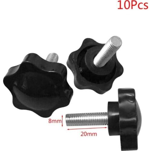 10PCS M6/M8 Hand Screw Five-Star Shaped Head Thread Clamping Screws Bolt Knob 23GB