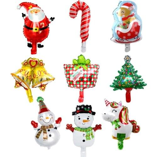 100pcs/lot Christmas foil balloons merry Christmas globos air ballon inflatable Christmas party decoration classic toys gifts