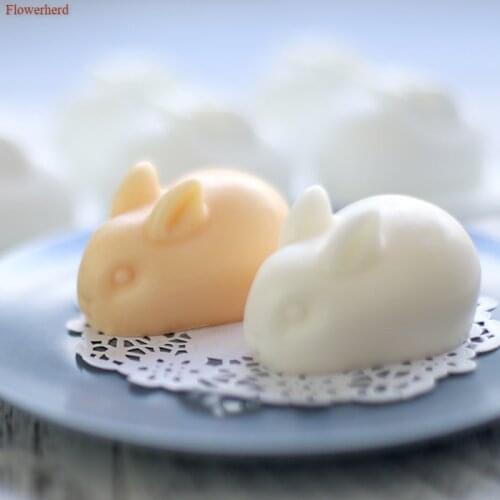3d Silicone Animal Mold Handmade Soap 6-hole Bunny Silicone Mold Soap Making Supplies Cake Decors Chocolate Candy Mold