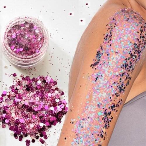 5g/bottle Mermaid Lagoon Face Glitter Festival also be Hair Root Glitter, Beard Shimmer, Eyebrow Glitter Body Paint