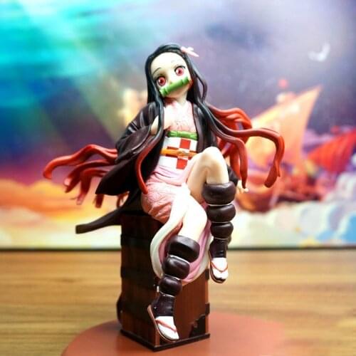 Devils Blade Anime Tanjirou Nezuko Demon Slayer Pvc Backpack Action Figure Collectible Model Toys Dolls Decoration Sonic